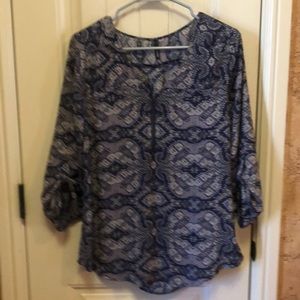 Maurices multi Colored front zip pull over size m